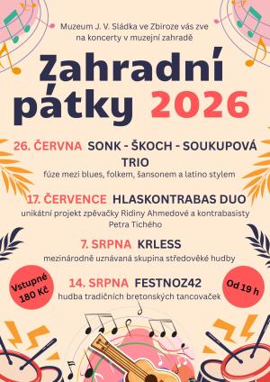 Zahradní pátky Zbiroh 2026