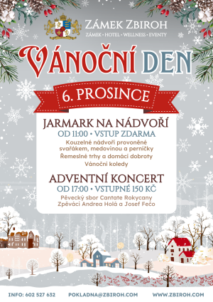 vánoční jarmark na nádvoří